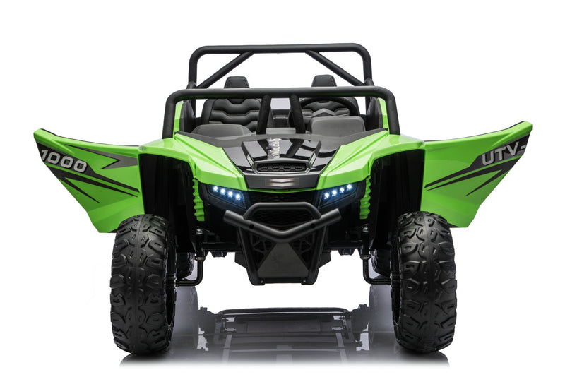 Four-wheel-drive kids electric UTV with 800W power.