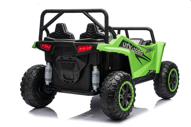 Apex XXL 4x4 ride-on UTV driving on gravel.