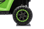 Aggressive off-road design of the Apex XXL ride-on UTV.