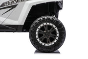 Heavy-duty metal chassis construction of the Apex XXL ride-on UTV.