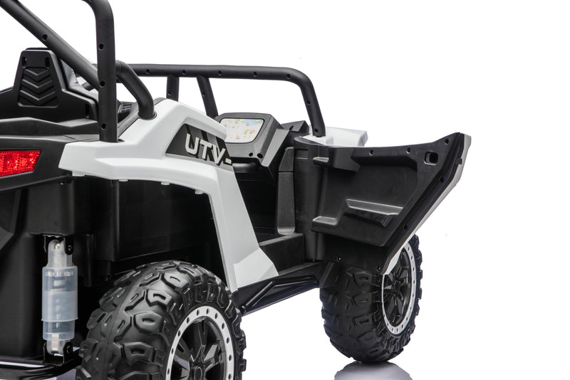 Spacious two-seater design of the Apex XXL 24V ride-on UTV.