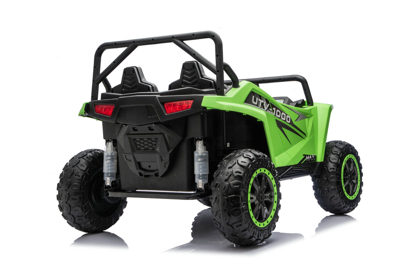 remote control included with the Apex XXL ride-on UTV.