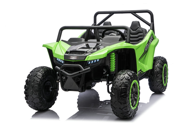 Apex XXL 24V 4x4 Ride-On UTV hero image showcasing premium off-road features and two-seat design.