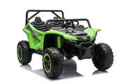 Illuminated dashboard and controls inside the Apex XXL UTV.