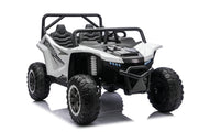 Two children enjoying the Apex XXL two-seater ride-on UTV.