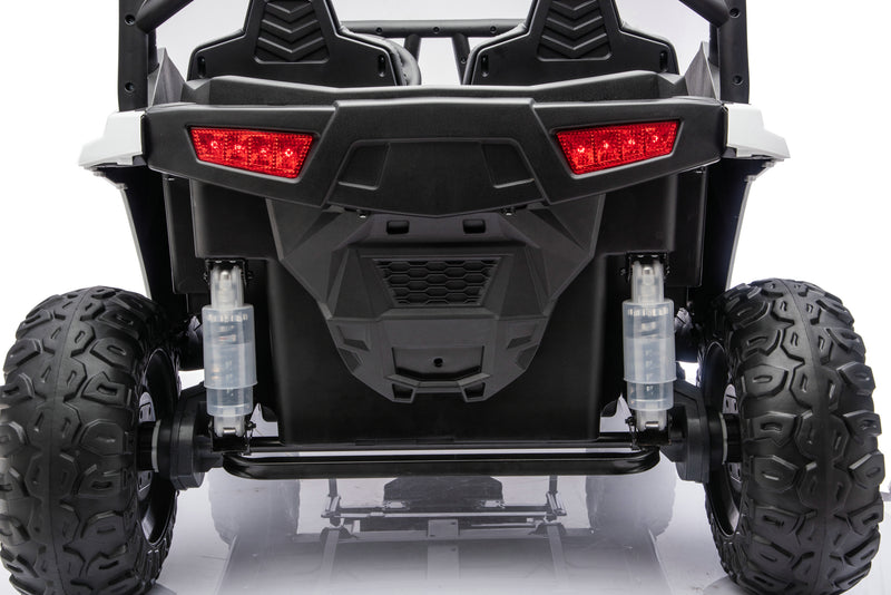 Rear view of the Apex XXL 24V kids ride-on UTV.