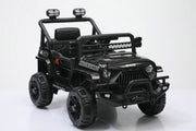 black electric ride-on jeep