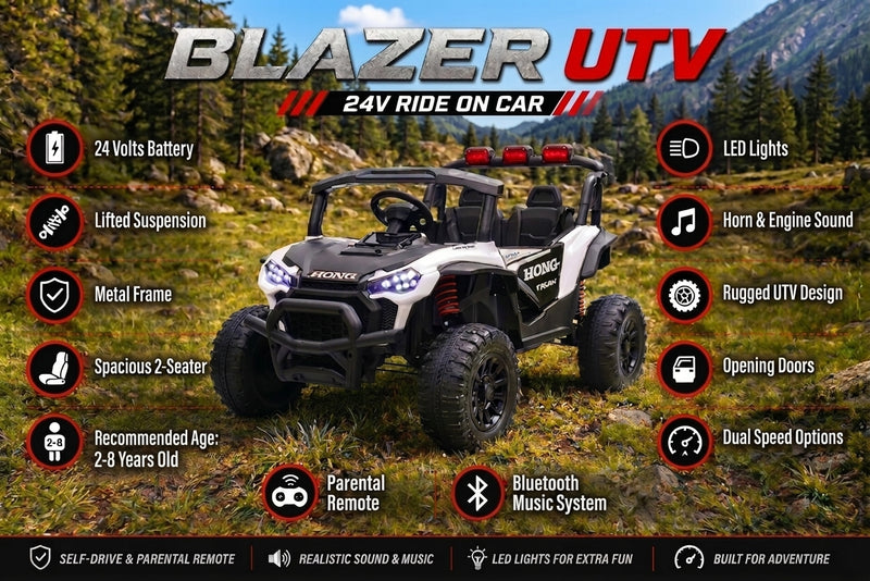BLAZER 24V 2-Seater Kids Ride-On UTV with Remote Control
