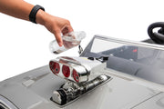 Dodge Charger ride-on producing realistic water vapour smoke