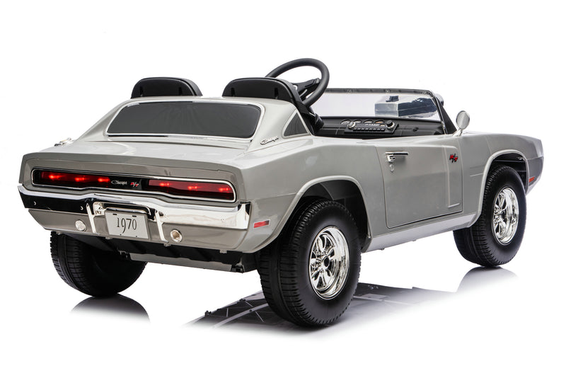 Rear view of Dodge Charger R/T kids electric car