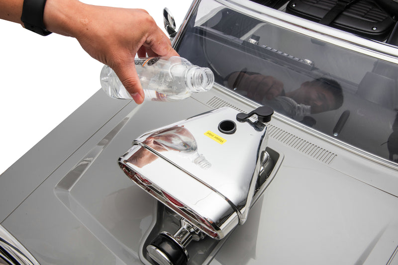 Functional hood supercharger with water vapor smoke effect