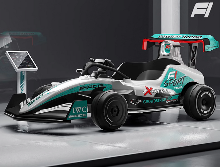 Formula F1 24V Brushless Kids Ride-On Go-Kart Drifting, LED Glow Lights Remote Control High-Speed