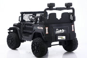 Close-up of a 2-seater Jeep for kids with realistic styling and detailed finish