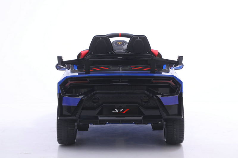 Rear view of Official Licensed Lamborghini Huracán STJ kids ride-on car