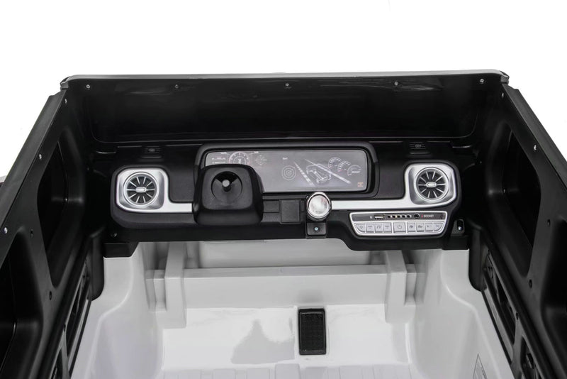 Mercedes G63 ride-on car for kids with parental remote control, safe and easy for guided driving.