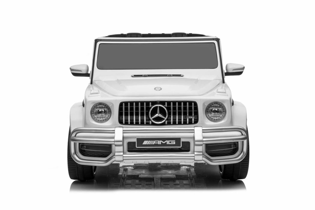 Officially licensed Mercedes G-Wagon 24V ride-on car for kids with suspension and parental remote control.