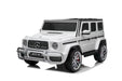 Front view of Mercedes G63 AMG 24V ride-on car for kids showing grille, LED headlights, and realistic G-Wagon styling.