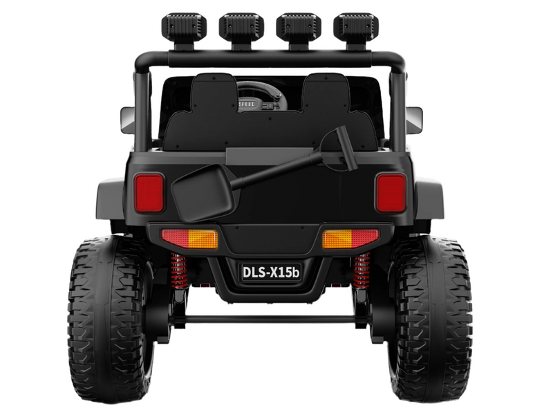 Monster Jeep 24V Ride-On Car – 2-Seater, 4X4 with 800W Motors, Lifted Suspension, Rubber Wheels, Bluetooth, LED Lights, and Parental Remote for Kids