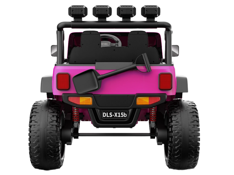 Monster Jeep 24V Ride-On Car – 2-Seater, 4X4 with 800W Motors, Lifted Suspension, Rubber Wheels, Bluetooth, LED Lights, and Parental Remote for Kids