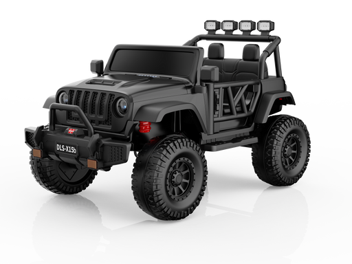 Monster Jeep 24V Ride-On Car – 2-Seater, 4X4 with 800W Motors, Lifted Suspension, Rubber Wheels, Bluetooth, LED Lights, and Parental Remote for Kids