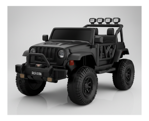Monster Jeep 24V Ride-On Car – 2-Seater, 4X4 with 800W Motors, Lifted Suspension, Rubber Wheels, Bluetooth, LED Lights, and Parental Remote for Kids