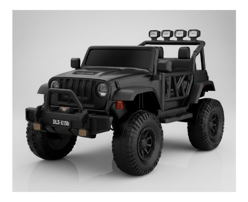 Monster Jeep 24V Ride-On Car – 2-Seater, 4X4 with 800W Motors, Lifted Suspension, Rubber Wheels, Bluetooth, LED Lights, and Parental Remote for Kids