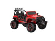 Monster Jeep 24V Ride-On Car – 2-Seater, 4X4 with 800W Motors, Lifted Suspension, Rubber Wheels, Bluetooth, LED Lights, and Parental Remote for Kids