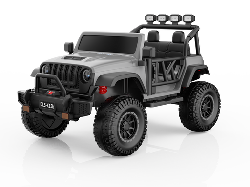 Monster Jeep 24V Ride-On Car – 2-Seater, 4X4 with 800W Motors, Lifted Suspension, Rubber Wheels, Bluetooth, LED Lights, and Parental Remote for Kids