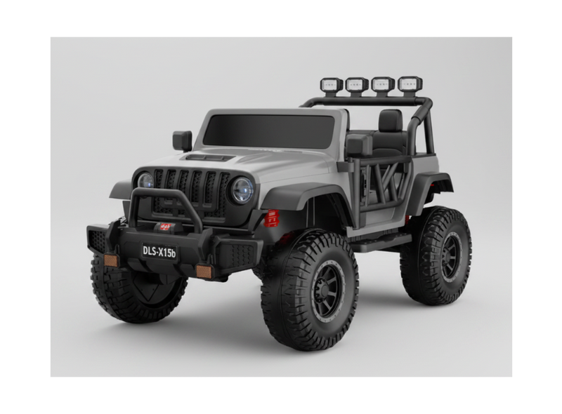 Monster Jeep 24V Ride-On Car – 2-Seater, 4X4 with 800W Motors, Lifted Suspension, Rubber Wheels, Bluetooth, LED Lights, and Parental Remote for Kids