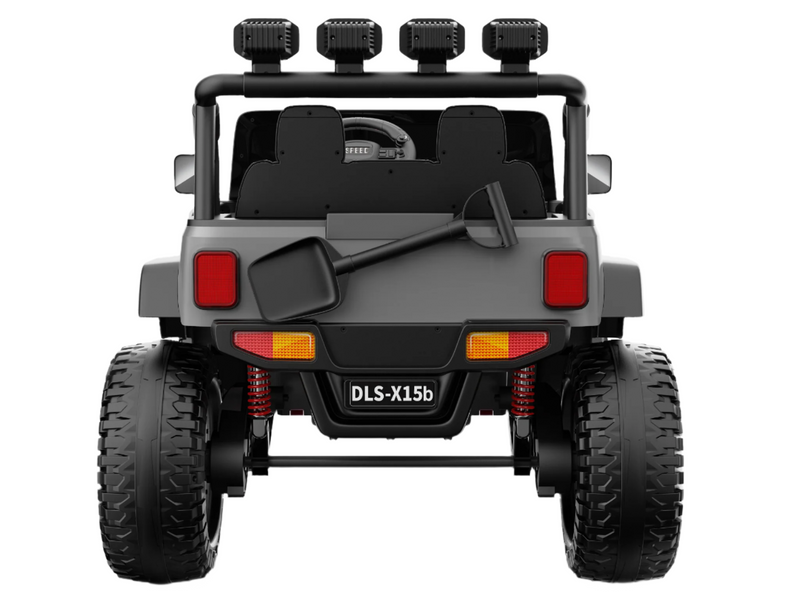 Monster Jeep 24V Ride-On Car – 2-Seater, 4X4 with 800W Motors, Lifted Suspension, Rubber Wheels, Bluetooth, LED Lights, and Parental Remote for Kids