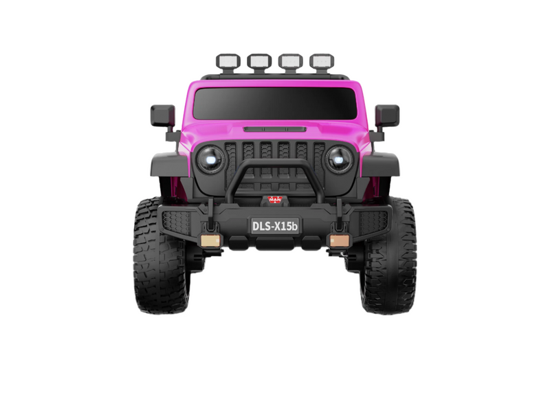Monster Jeep 24V Ride-On Car – 2-Seater, 4X4 with 800W Motors, Lifted Suspension, Rubber Wheels, Bluetooth, LED Lights, and Parental Remote for Kids
