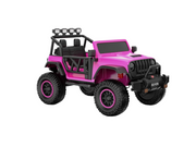 Monster Jeep 24V Ride-On Car – 2-Seater, 4X4 with 800W Motors, Lifted Suspension, Rubber Wheels, Bluetooth, LED Lights, and Parental Remote for Kids