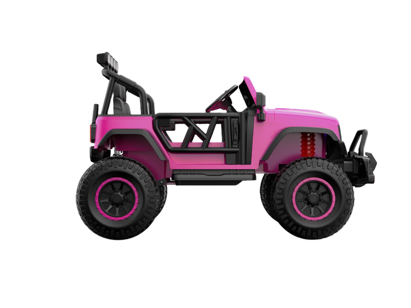 Monster Jeep 24V Ride-On Car – 2-Seater, 4X4 with 800W Motors, Lifted Suspension, Rubber Wheels, Bluetooth, LED Lights, and Parental Remote for Kids
