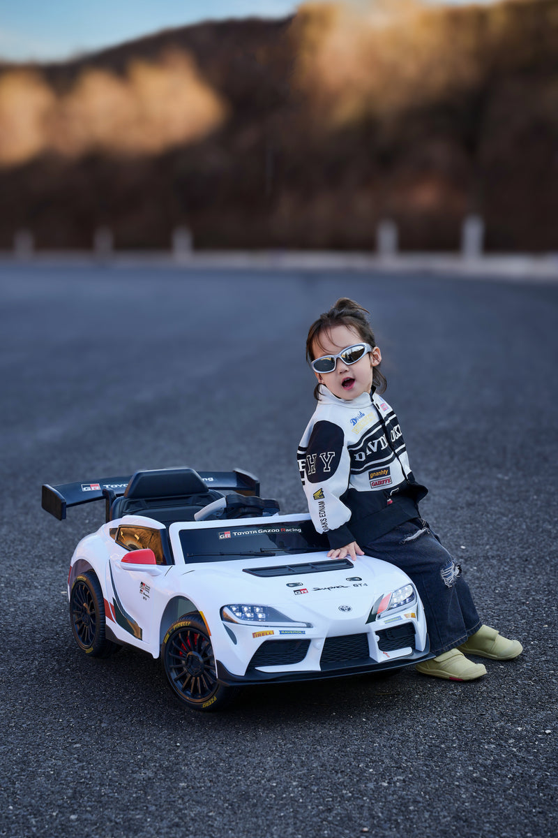 Toyota GR Supra GT4 12V Licensed Ride-On Car for Kids - Remote Control, Bluetooth, LED Lights