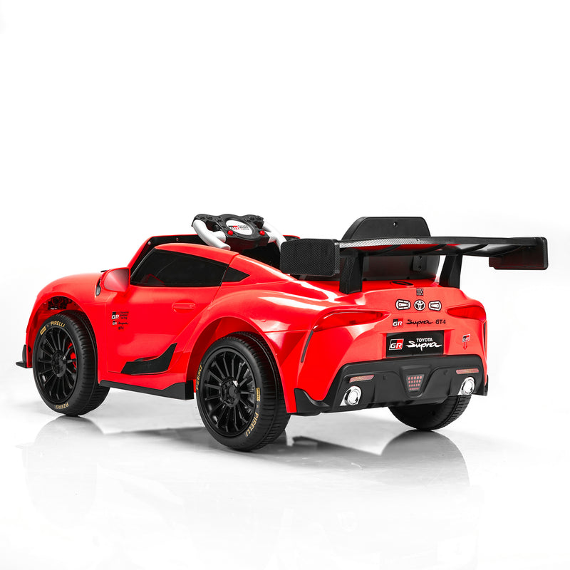 Toyota GR Supra GT4 licensed 12V ride on car side view at SonicTeck