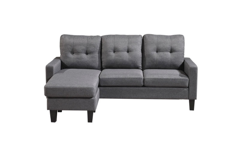 Carmella Sectional Couch | Reversible Sides | Chaise Ottoman 2 in 1