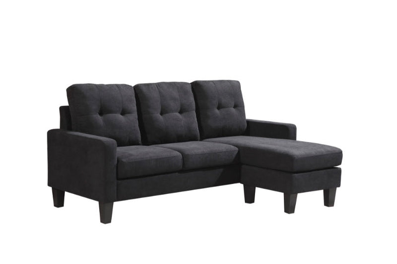 Carmella Sectional Couch | Reversible Sides | Chaise Ottoman 2 in 1