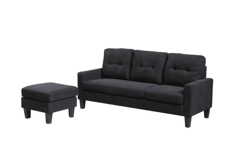 Carmella Sectional Couch | Reversible Sides | Chaise Ottoman 2 in 1