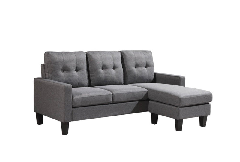Carmella Sectional Couch | Reversible Sides | Chaise Ottoman 2 in 1