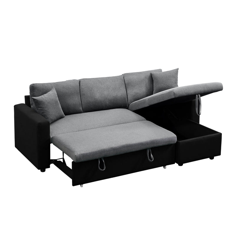Hanna Sectional Couch w/Storage & Pullout Bed
