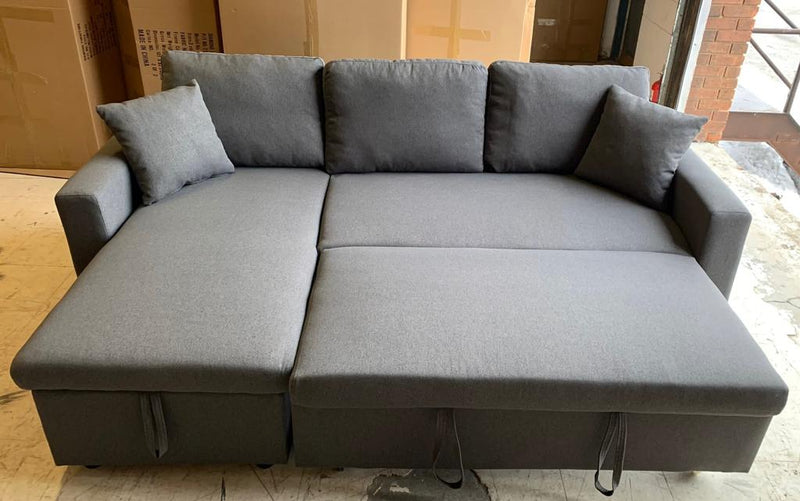 Hanna Sectional Couch w/Storage & Pullout Bed