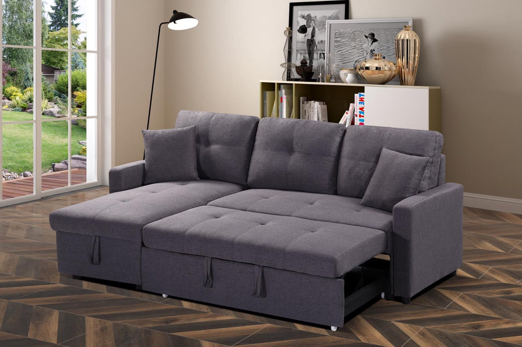 Jewel Sectional Couch w/Storage & Pullout Bed