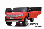 Kids electric SUV with rubber tires and leather seats