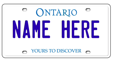 Custom License Number Plate