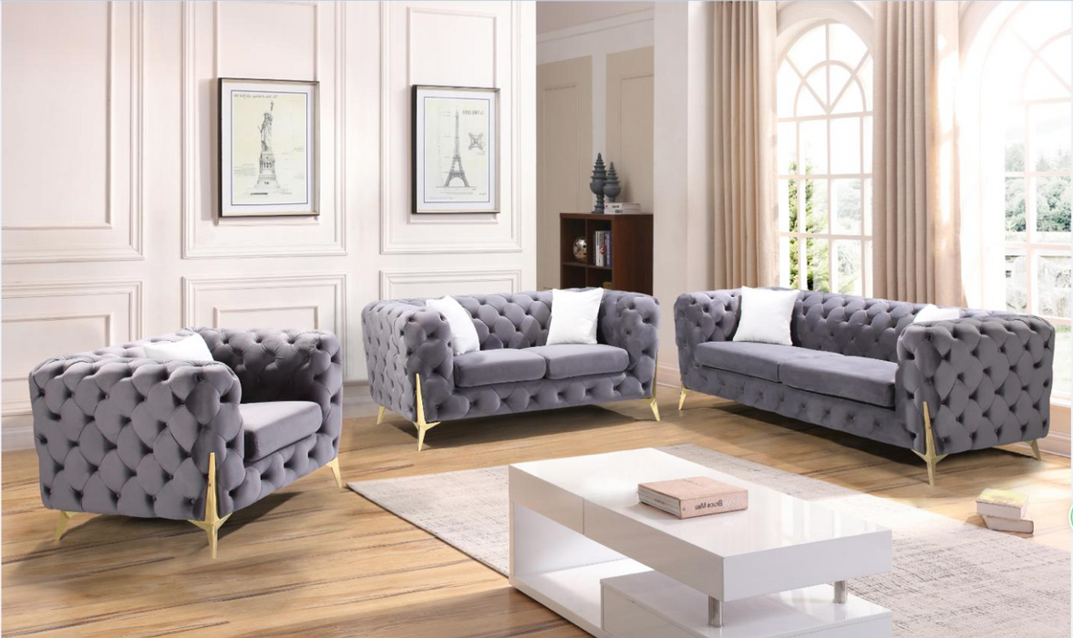 Diamond Velvet Sofa Set Or Individual Piece