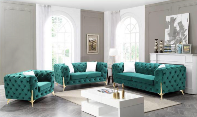 Diamond Velvet Sofa Set Or Individual Piece