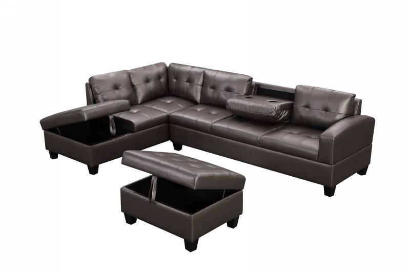 Lucy Leather Sectional Couch