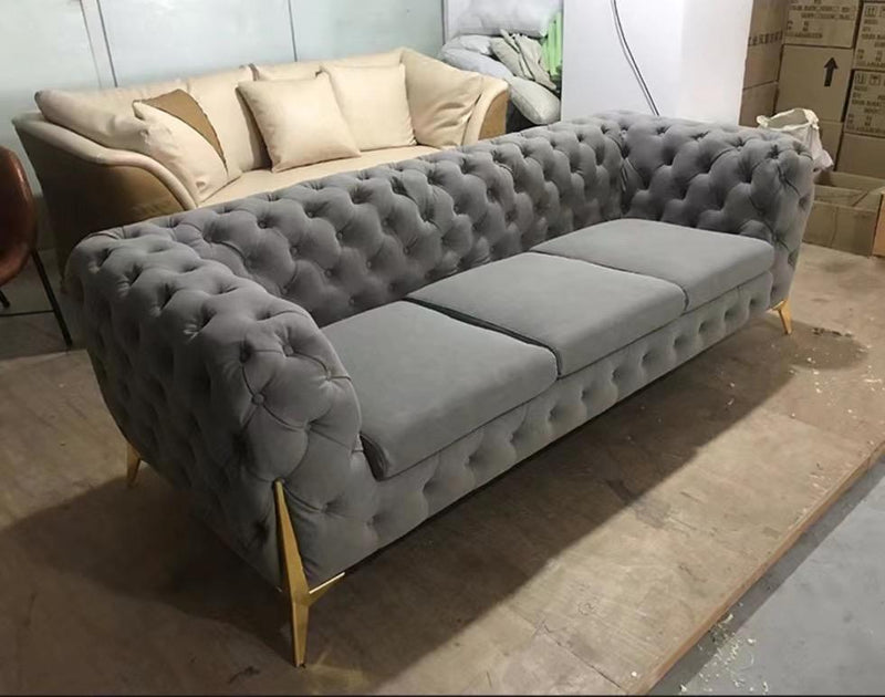 Diamond Velvet Sofa Set Or Individual Piece