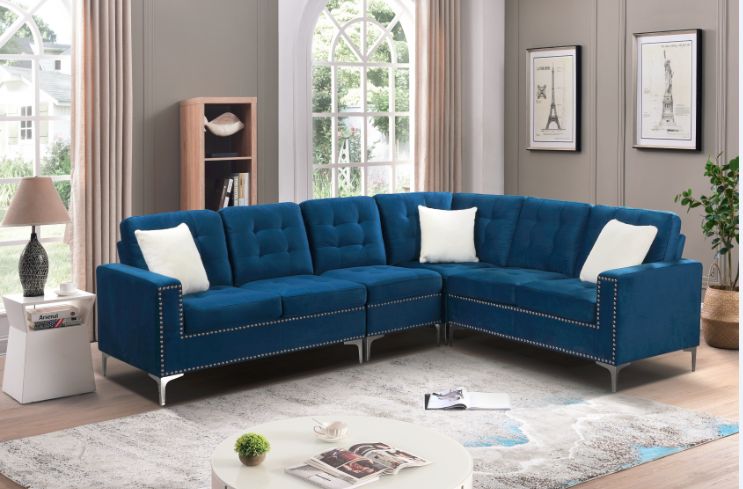 Aria Velvet Sectional Couch | Four Colours Available