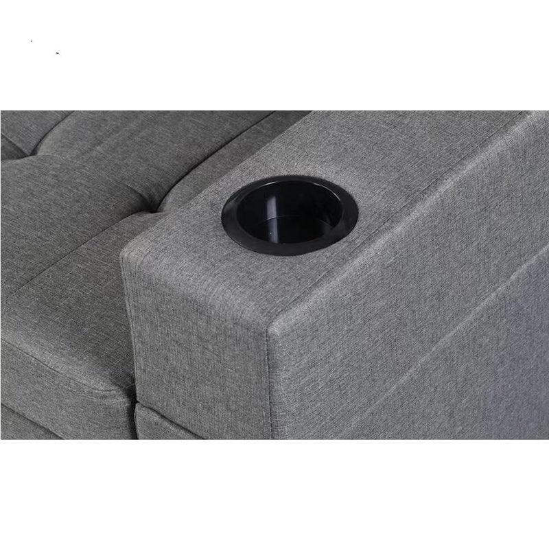 Athens Sectional Couch | Reversible Sides | Black & Grey